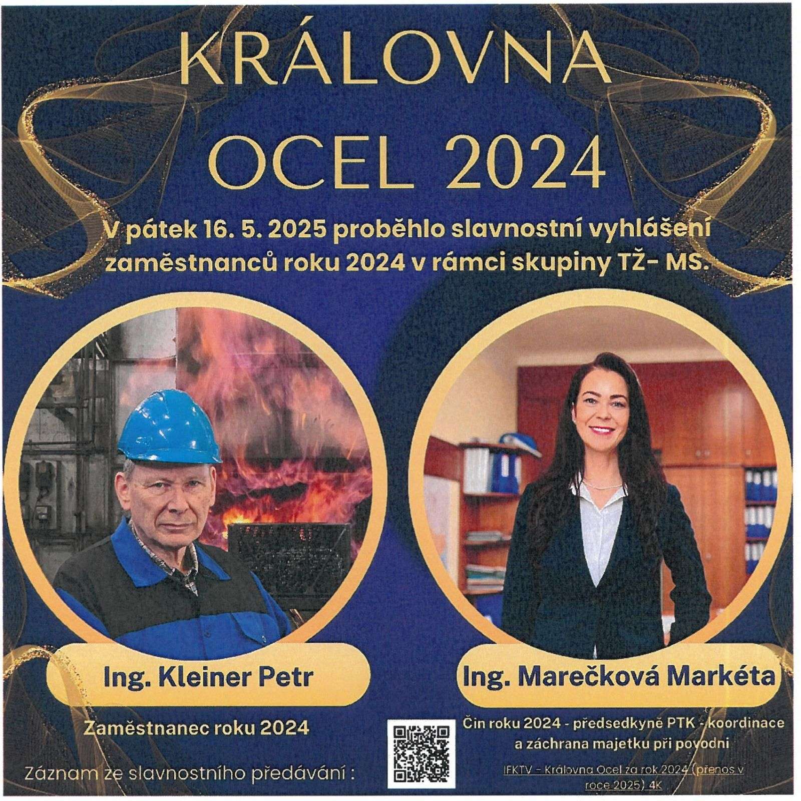 Ocenění v Třineckých železárnách, a.s. na akci - KRÁLOVNA OCEL