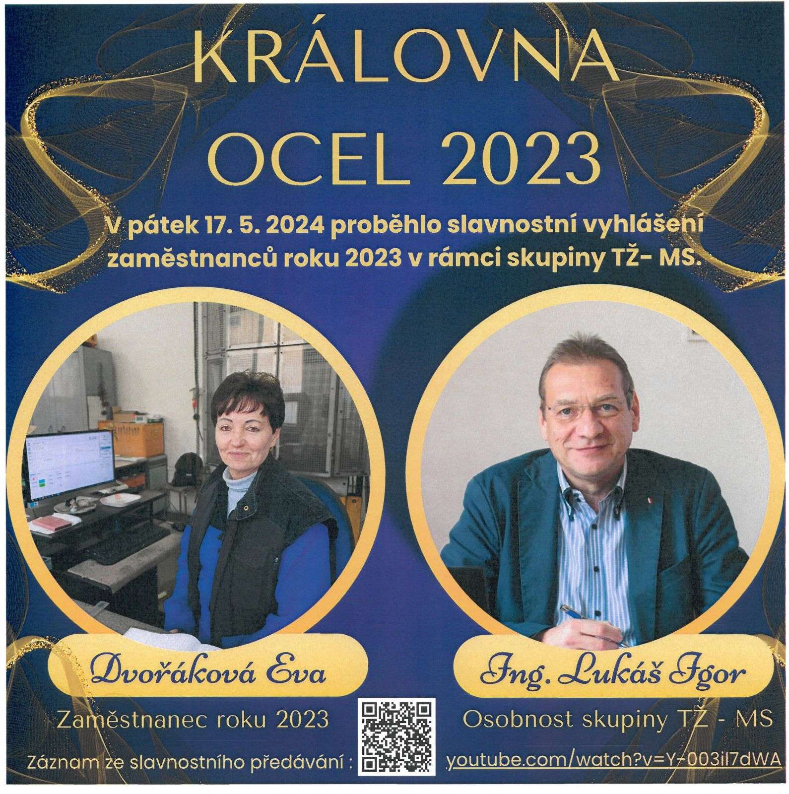 Ocenění v Třineckých železárnách, a.s. na akci - KRÁLOVNA OCEL